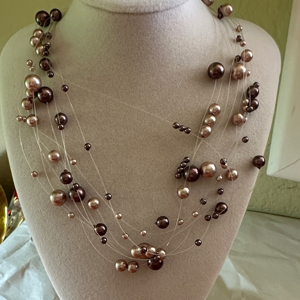 Chic Multi-Strand Pearl Necklace